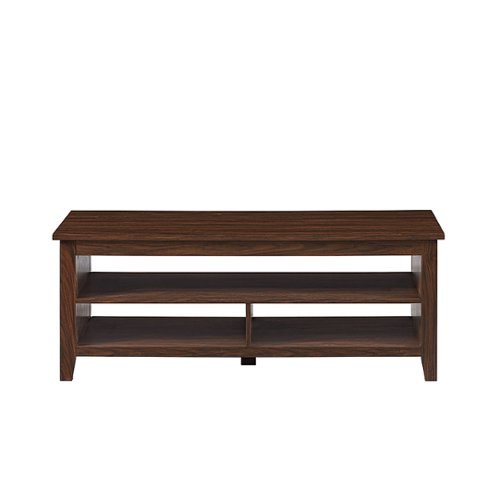 

Walker Edison - Coastal Grooved-Panel Storage Coffee Table - Dark Walnut