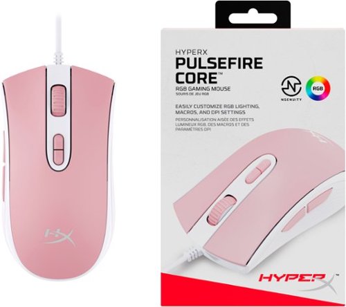 HyperX Pulsefire Core Wired Optical Gaming Mouse with RGB Lighting - Wired - Pink SHOP ONLINE