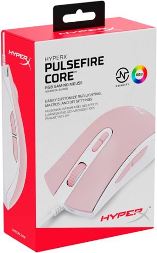 HyperX Pulsefire Core Wired Optical Gaming Mouse with RGB Lighting - Wired - Pink BUY ONLINE