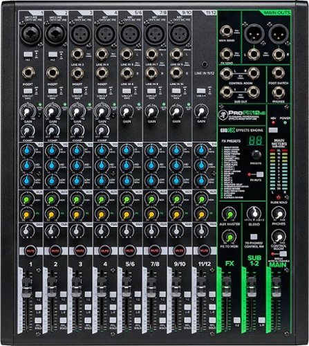 Mackie - ProFX12v3 Professional Effects Mixer with USB - Black