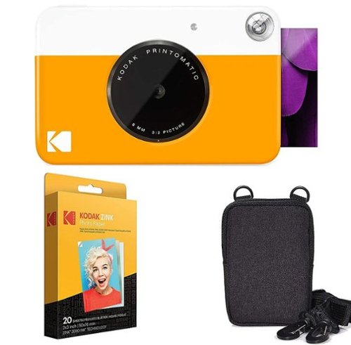Kodak - Printomatic AMZRODOMATICK1Y Instant Print Camera with Zink Paper - Yellow