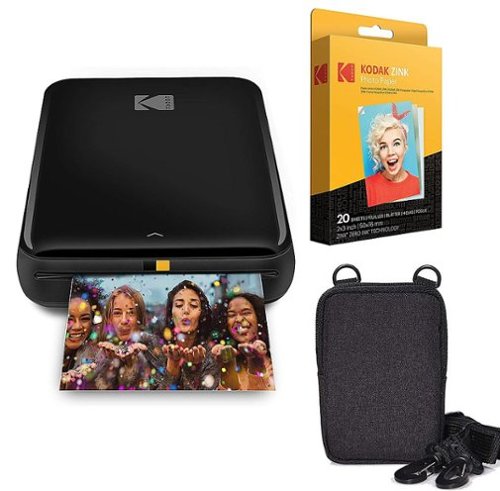 Kodak - Step 2x3 Instant Photo Printer Zink Technology, Bluetooth/NFC for iOS and Android Starter Kit - Black