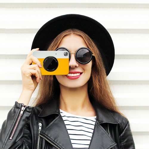 Kodak Printomatic Portable Instant Camera with 2 x 3 Zink Photo Paper, Case, Album & More! - Yellow SHOP ONLINE