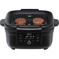 Instant Pot - 6-in-1 Smokeless Indoor Grill & Air Fryer with OdorErase Technology - Black