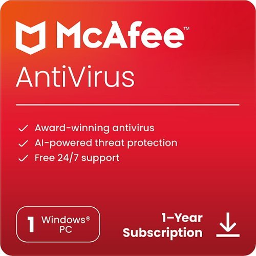 McAfee - Antivirus Protection (1 Windows PC Device), Internet Security Software (1-Year Subscription) - Windows [Digital]