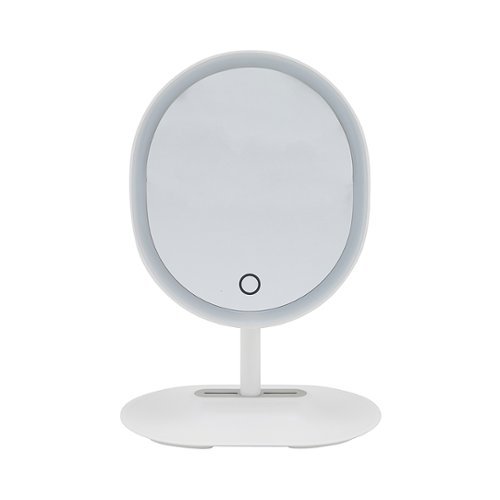 Glo-Tech - Oval Rechargeable LED Miror - White