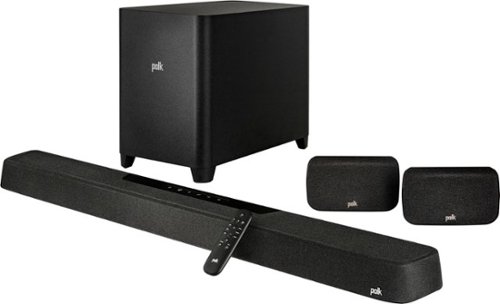 Polk Audio - MagniFi Max AX SR Dual 2.5” Drivers Three 0.75” Tweeters and Four 1” X 3” Mid-Woofers Sound Bar with...