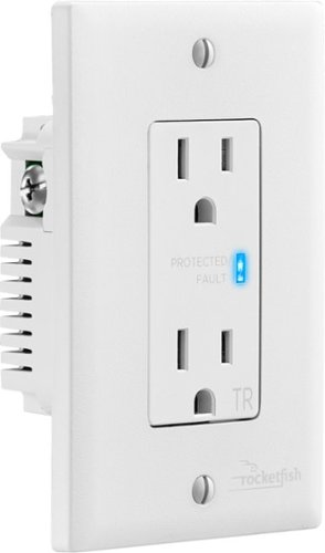 Rocketfish™ 2-Outlet In-Wall Surge Protector - White GLOBAL SHIPPING