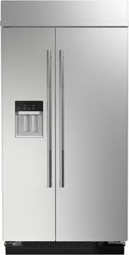 Front. JennAir - 25.5 Cu. Ft. Side-by-Side Refrigerator with Water Dispenser - Stainless Steel.