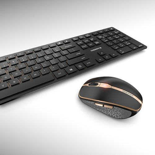 CHERRY DW 9100 Slim Fullsize Wireless Keyboard and Mouse Bundle - Black/bronze BUY IN MIDDLE EAST