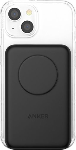 PopSockets x Anker MagGo 5000 mAh Portable Magnetic Battery Charger with Grip for MagSafe Compatible Devices - Black WORLDWIDE DELIVERY