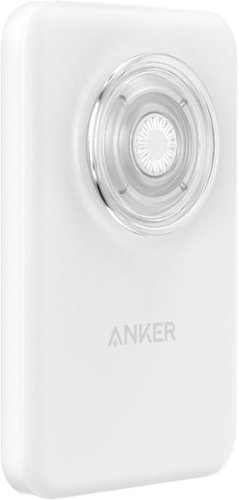 PopSockets x Anker MagGo 5000 mAh Portable Magnetic Battery Charger with Grip for MagSafe Compatible Devices - White and Clear BUY IN EUROPE