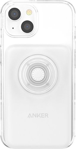 PopSockets x Anker MagGo 5000 mAh Portable Magnetic Battery Charger with Grip for MagSafe Compatible Devices - White and Clear WORLDWIDE DELIVERY
