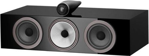 Bowers & Wilkins - 700 Series 3 Center Channel with 1" Tweeter On Top and Two 6.5" Bass Drivers (Each) - Gloss Black