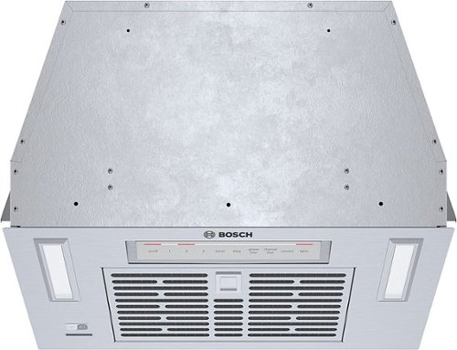 

Bosch - 300 Series 24" Externally Vented Cabinet Depth Custom Insert Range Hood with WiFi and 300 CFM Blower - Stainless steel