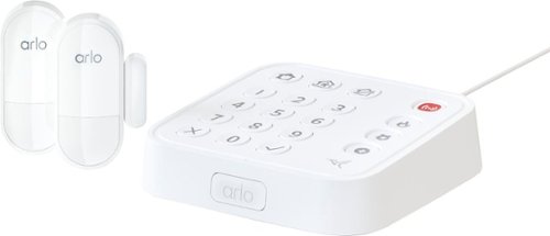 Arlo - Home Security System with Wired Keypad Sensor Hub and (2) 8-in-1 Sensors - White