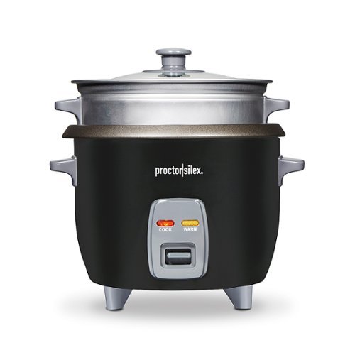 Proctor Silex - 6 Cup Rice Cooker & Steamer - Black