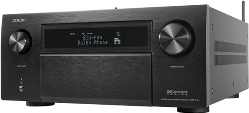 Denon - AVR-A1H (150W X 15) 15.4-Ch. with HEOS and Dolby Atmos 8K Ultra HD HDF Compatible AV Home Theater Receiver with Alexa - Black