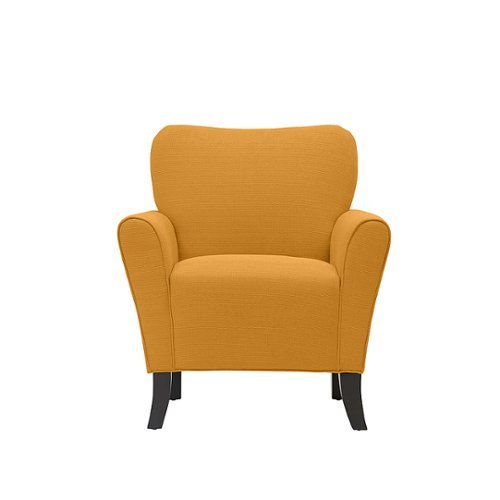 Handy Living - Sean Transitional Linen Armchair - Mustard Yellow