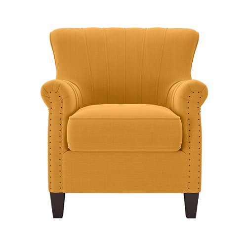 Handy Living - Gilcrest Linen Armchair - Mustard Yellow