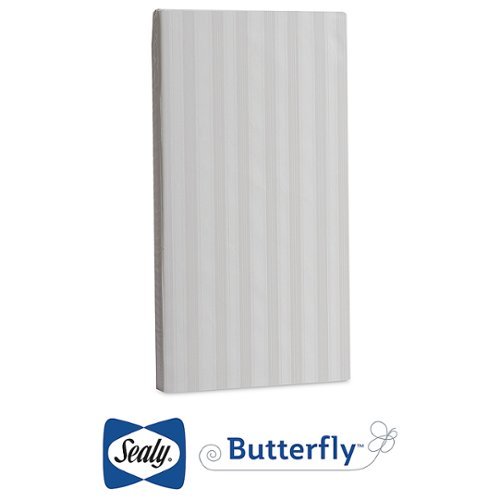 

Sealy - Butterfly Waterproof Ultra Firm Crib Mattress and Toddler Mattress - White