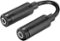 Insignia™ - 4” Female-to-Female 3.5mm Coupler - Black-Front_Standard