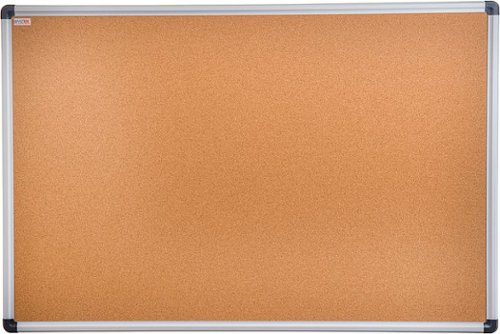 

Floortex - Viztex Cork Bulletin Board with an Aluminum frame - 24" x 36" - Brown