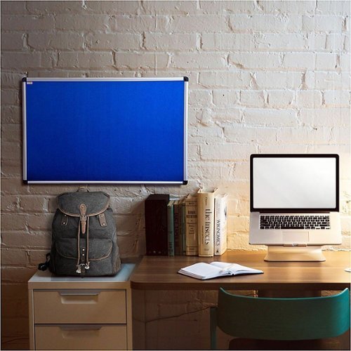 

Floortex - Viztex Fabric Bulletin Board with an Aluminum frame - 18" x 24" - Blue