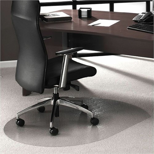 

Floortex - Ultimat Polycarbonate Contoured Chair Mat for Carpets up to 1/2" - 39 x 49" - Clear
