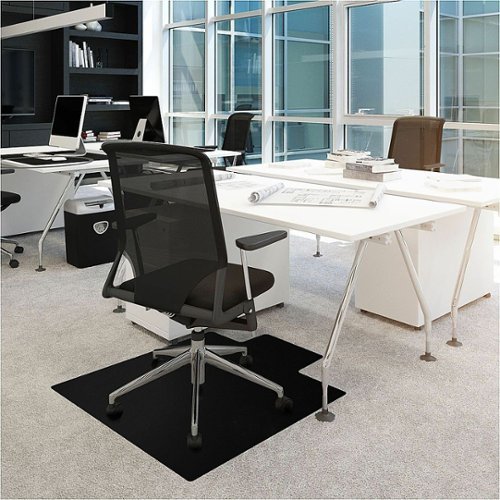 

Floortex - Advantagemat Vinyl Lipped Chair Mat for Carpets - 45" x 53" - Black