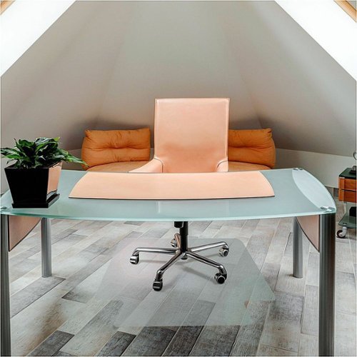 

Floortex - Cleartex Unomat Anti-Slip Lipped Chair Mat Hard Floors and Carpet Tiles - 48 x 53" - Clear