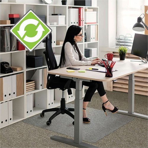 

Floortex - Ecotex Enhanced Polymer Rectangular Chair Mat for Carpets up to 3/8" - 48" x 51" - Clear