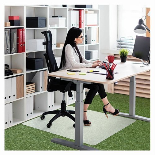 

Floortex - Ecotex Polypropylene Rectangular Chair Mat for Carpets - 29" x 46" - White