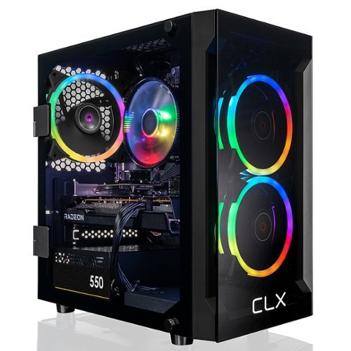 CLX - SET Gaming Desktop - AMD Ryzen 7 5700X - 16GB Memory - Radeon RX 6600 - 500GB M.2 NVMe SSD + 2TB HDD - Black