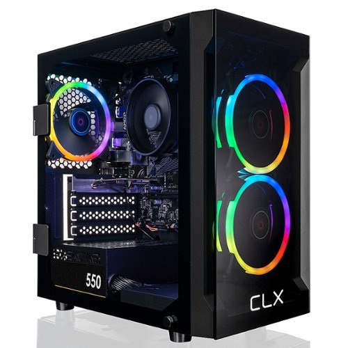 CLX - SET Gaming Desktop - AMD Ryzen 7 5700G - 16GB Memory - Radeon Graphics Shared - 1TB M.2 NVMe SSD - Black