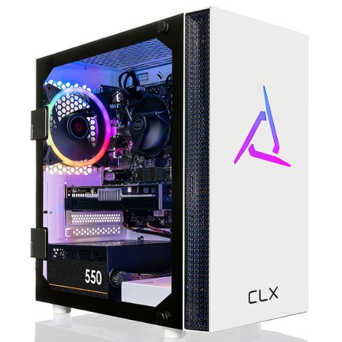 CLX - SET Gaming Desktop - Intel Core i5 11400F - 16GB Memory - Radeon RX 6400 - 1TB M.2 NVMe SSD - White