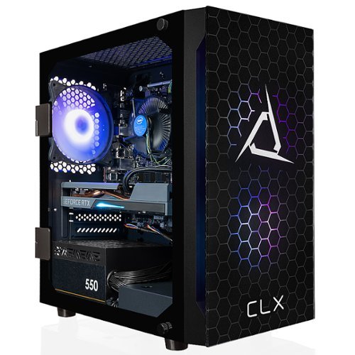 CLX - SET Gaming Desktop - Intel Core i5 11400F - 16GB Memory - NVIDIA GeForce RTX 3050 - 500GB M.2 NVMe SSD + 2TB HDD - Black
