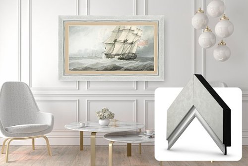 Frame My TV.com - Deco Premiere Bezel for Samsung the Frame TV - 65" - Contemporary Silver