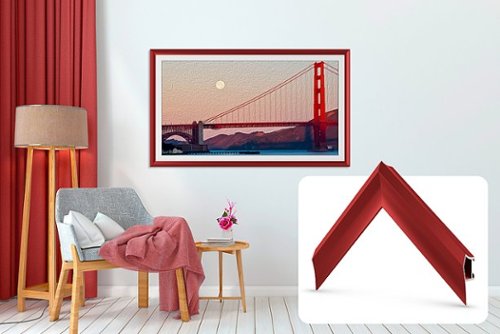 Deco TV Frames - Alloy Prismatic Bezel for Samsung The Frame TV - 43" - Candy Apple Red