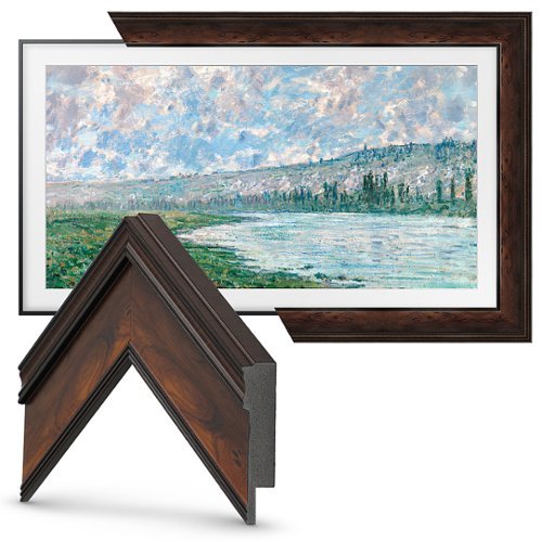 Frame My TV.com - Deco Premiere Bezel for Samsung the Frame TV - 55" - Burlwood