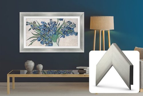 Frame My TV.com - Deco Premiere Bezel for Samsung the Frame TV - 75" - Brushed Stainless