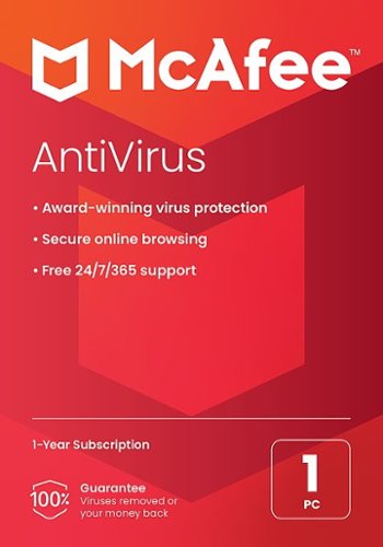 McAfee - AntiVirus (1 Device) (1-Year Subscription) - Android, Apple iOS, Mac OS, Windows-Front_Standard 