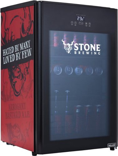 NewAir - Stone Brewing Arrogant Bastard 125 Can Beverage Cooler with Fast Frosting Modes - Red