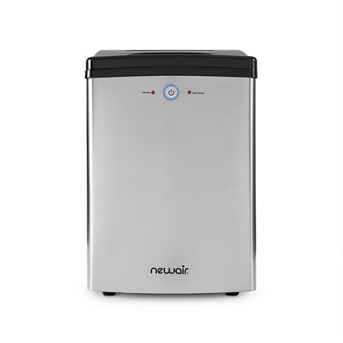 NewAir - 45lb. Nugget Countertop Ice Maker with Self-Cleaning Function, Refillable Water Tank, and BPA-Free Parts - Stainless Steel