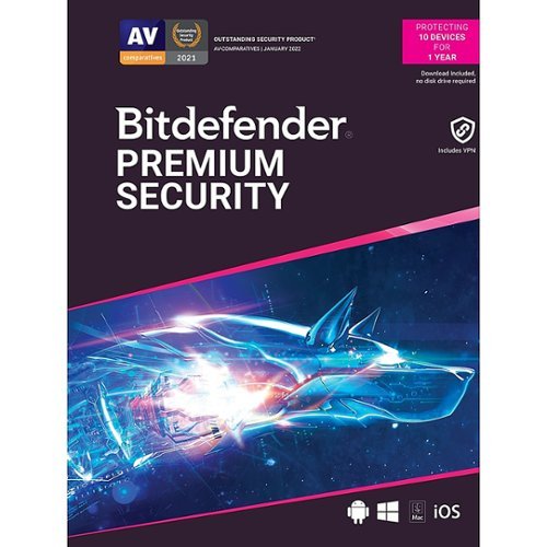 Bitdefender - Premium Security (10-Device) (1-Year Subscription) - Windows, Mac OS, Android, Apple iOS [Digital]
