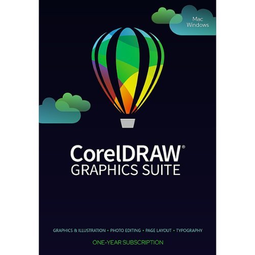 Corel - Draw Graphics Suite (1-Year Subscription) - Windows, Mac OS [Digital]