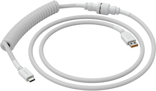 

Glorious - Coiled USB-C Artisan Braided Keyboard Cable for Mechanical Gaming Keyboards - White