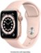 Apple Geek Squad Certified Refurbished Watch Series 6 (GPS) 40mm Aluminum Case with Pink Sand Sport Band - Gold - (2020)-Front_Standard