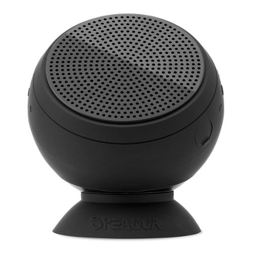 

Speaqua - Barnacle Vibe 2.0 Portable Waterproof Bluetooth Speaker with Built in Storage (2,000 songs) - Manta Ray Black
