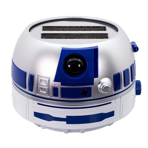 Uncanny Brands Star Wars R2-D2 Deluxe Toaster - Lights-Up and Makes Sounds Like Artoo - Silver